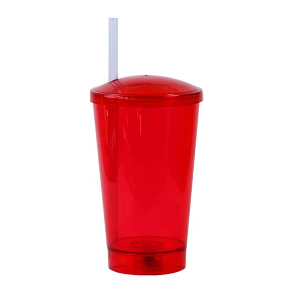 Copo 550 ml Led com Tampa e Canudo - C550LEDTC